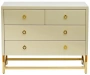 Комод белый с золотыми деталями Classic White