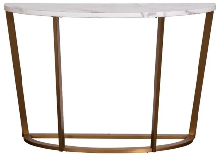 Консоль иск.мрам.Pearl White/мат.зол.120х40х80
