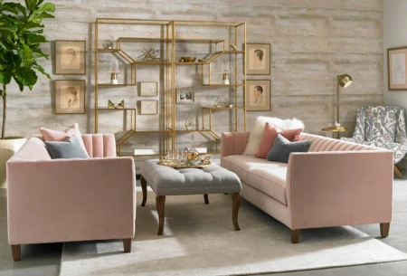 Диван Penelope Sofa прямой розовый