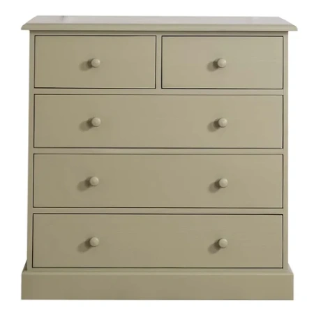 Бежевый комод деревянный высокий Брюгге