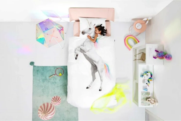 Комплект пододеяльник с наволочками Единорог