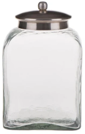 Банка для сыпучего с латунной крышкой 19 см