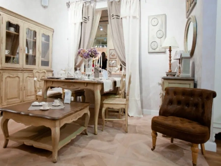 Кресло маленькое лиловое со стяжкой Amelie French Country Chair