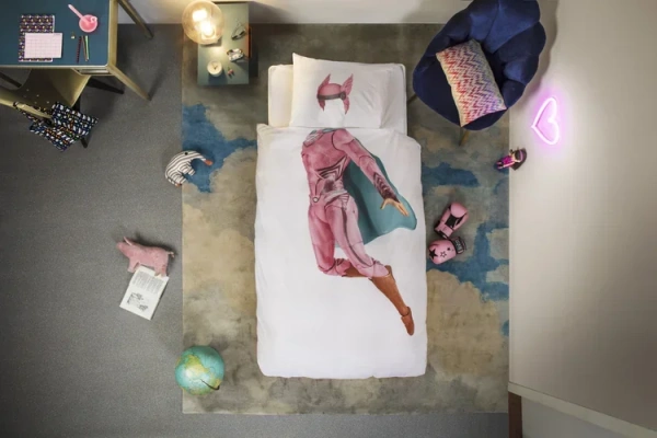 Комплект пододеяльник и наволочка Супергероиня