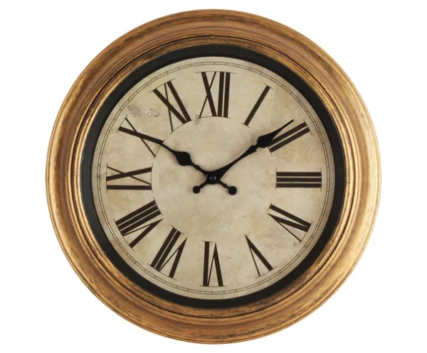 Часы настенные Vera золотого цвета