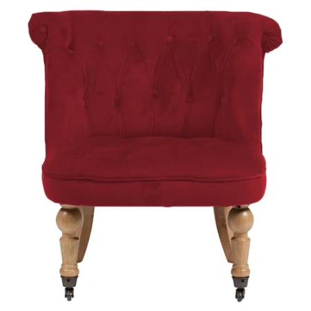 Кресло маленькое красное со стяжкой Amelie French Country Chair