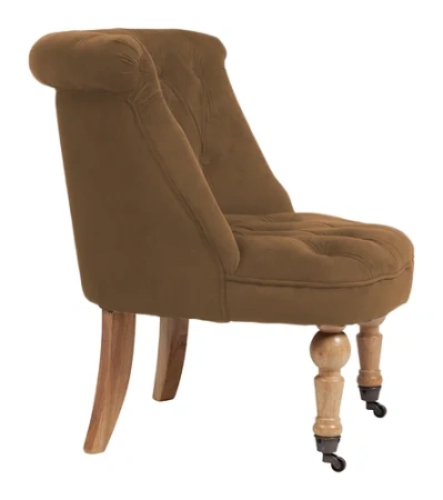 Кресло маленькое коричневое со стяжкой Amelie French Country Chair