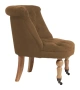 Кресло маленькое коричневое со стяжкой Amelie French Country Chair