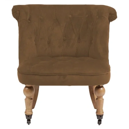 Кресло маленькое коричневое со стяжкой Amelie French Country Chair