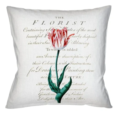 Декоративная подушка «Тюльпаномания», версия 3