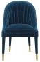 Стул велюр синий 55х64х89см