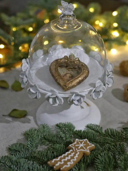 Сердечко подвесное Новогодние сценки (девочка)
