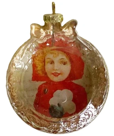 Фигурка подвесная малая Новогодняя сценка (девочка)