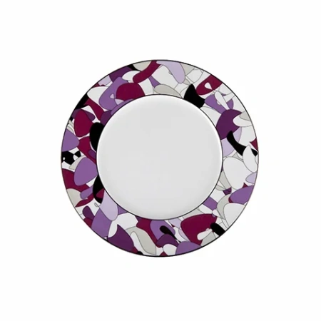 Тарелка десертная Purple fizz D21 см, white, purple