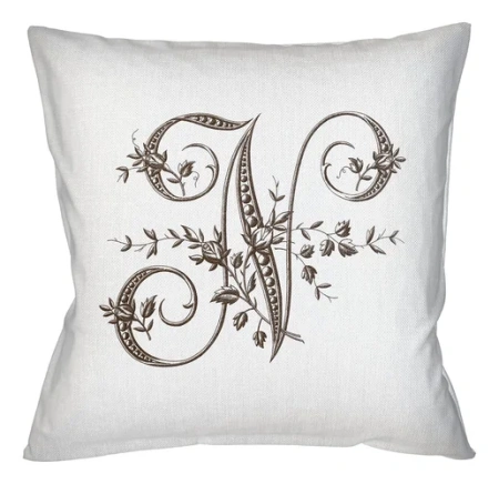 Арт-подушка «Монограмма буквы N»