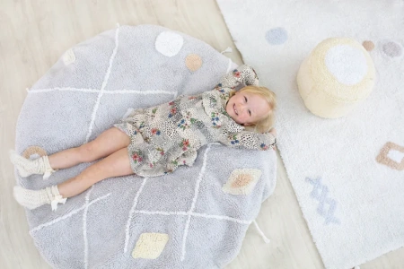 Пуфик детский круглый ванильный Зефирка