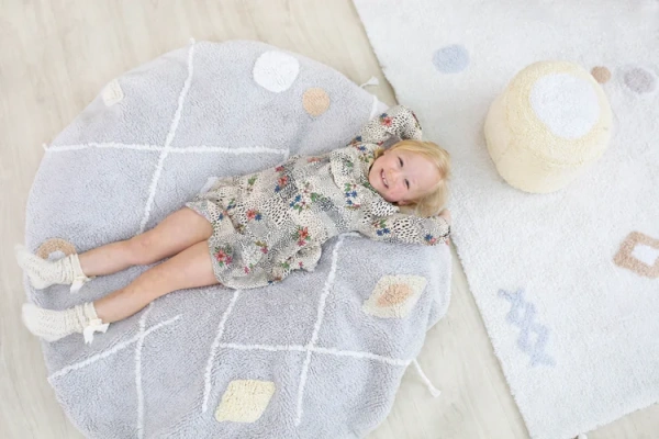 Пуфик детский круглый ванильный Зефирка