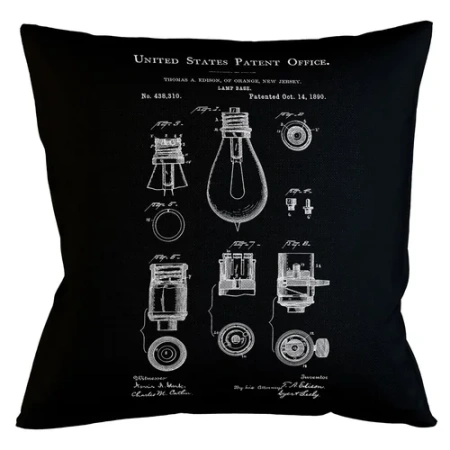 Арт-подушка «Патент Эдисона»