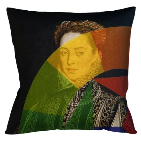 Арт-подушка «Дама с веером»