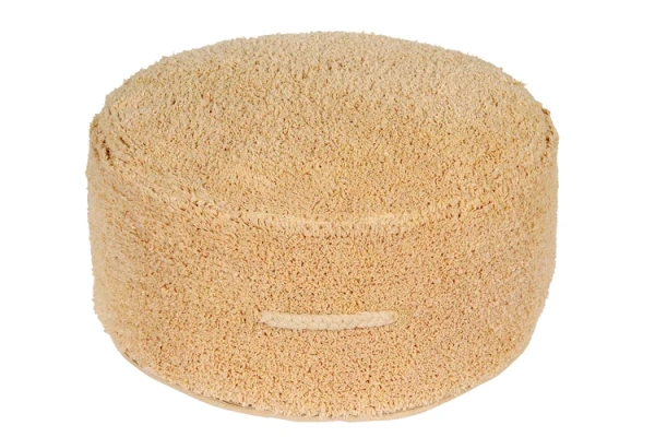 Пуфик мягкий винтажный медовый 50 см Прохлада