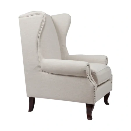 Кресло каминное с ушами кремовое Collins Wingback Chair