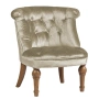 Кресло мягкое с фигурными ножками велюр бежевое Sophie Tufted Slipper Chair