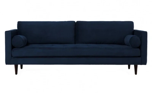Диван Lucia трехместный прямой синий
