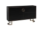 Комод Garda Decor черный/золото 163х40х92см