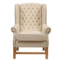 Кресло мягкое с ушами бежевое French Provincial Armchair