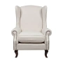 Кресло мягкое с ушами белое Collins Wingback Chair