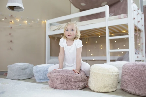 Пуфик детский круглый нюдовый Прохлада винтажный