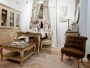Кресло маленькое коричневое со стяжкой Amelie French Country Chair