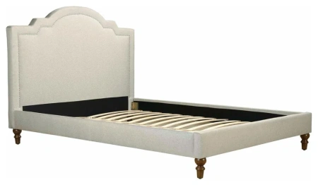 Кровать двуспальная 160х200 бежевая Cassis Upholstered