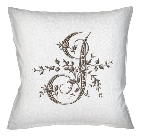 Арт-подушка «Монограмма буквы I»