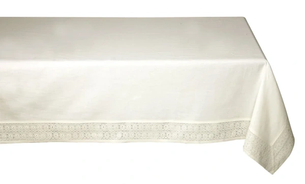 Скатерть светлая прямоугольная Адель 150х250