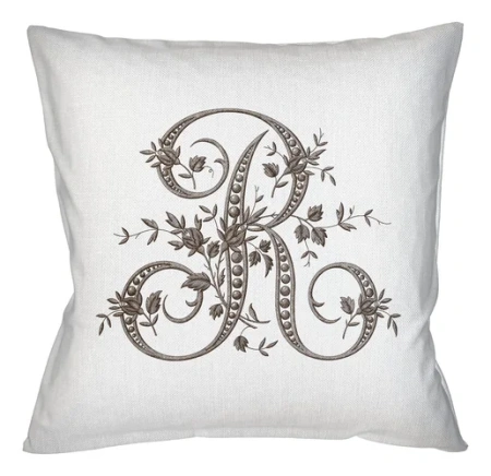 Арт-подушка «Монограмма буквы R»
