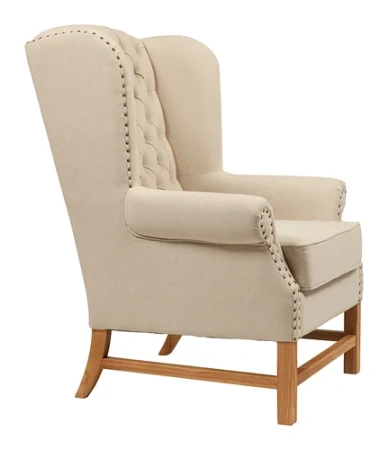 Кресло мягкое с ушами бежевое French Provincial Armchair