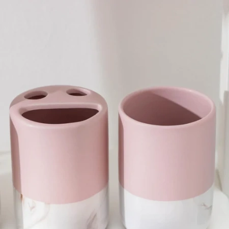 Набор аксессуаров для ванной комнаты «Лалли», 4 предмета (мыльница, дозатор для мыла, 2 стакана), цв