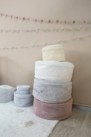 Пуфик детский круглый ванильный Зефирка