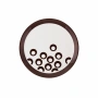 Тарелка десертная Utd brown D21 см, white, brown