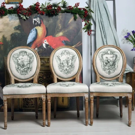 Стул «Туаль де Жуи», сюжет 1, антик грин