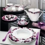 Тарелка десертная Purple fizz D21 см, white, purple