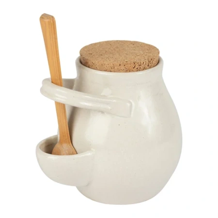 Банка для сыпучих продуктов с ложкой Suzanne бежевая