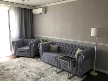 Кресло серое, экокожа Р Chesterfield