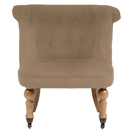 Кресло маленькое светло-коричневое со стяжкой Amelie French Country Chair