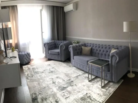 Кресло серое, экокожа Р Chesterfield