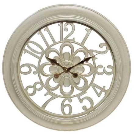 Часы настенные d45,7х5,3 бежевые