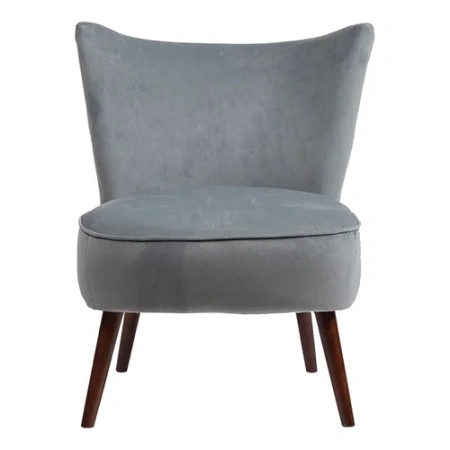 Кресло серое с синим, велюр Р Vermont Chair